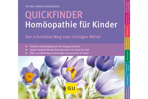 Buchtitel: Quickfinder Homöopathie für Kinder