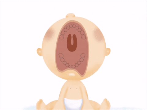 Baby bekommt Zähne