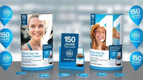 Neues Verpackungsdesign der DHU Schüßler-Salze zum 150-jährigen Jubiläum