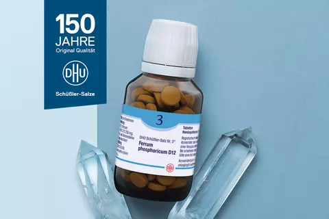 DHU Schüßler-Salz Nr. 3 mit 150 Jahre Logo