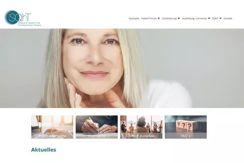 Screenshot der Website SQhT
